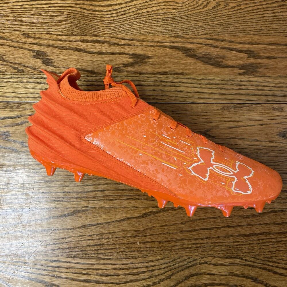 Under Armour Blur 2 MC Suede Orange Football Cleats Men's Size 16 NEW